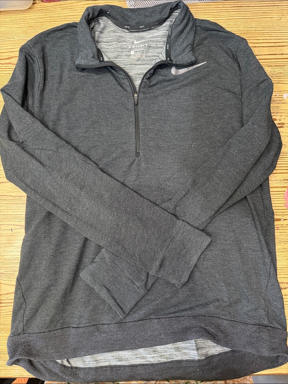 Nike Men’s Charcoal Gray Dri-FIT Half-Zip Pullover
